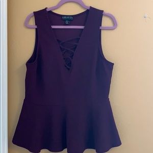 Forever 21+ wine-colored Blouse